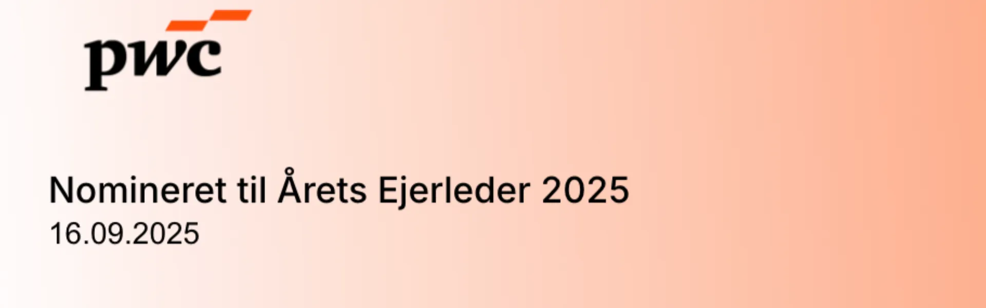 PwC Nomineret til Årets Ejerleder 2025